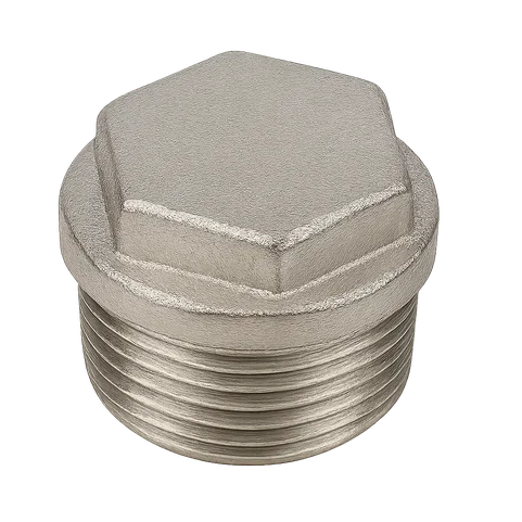 Заглушка никелированная латунная Ду 20 3/4" НР